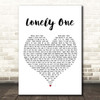 Luke Combs Lonely One White Heart Song Lyric Print