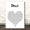 Luke Sital-Singh Pure White Heart Song Lyric Print