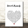 Madness Lovestruck White Heart Song Lyric Print