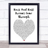 Meat Loaf Rock And Roll Dreams Come Through White Heart Song Lyric Print