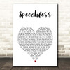 Michael Jackson Speechless White Heart Song Lyric Print
