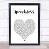 Michael Jackson Speechless White Heart Song Lyric Print