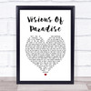 Mick Jagger Visions Of Paradise White Heart Song Lyric Print