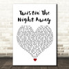 Sam Cooke Twistin' The Night Away White Heart Song Lyric Wall Art Print