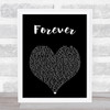 Damage Forever Black Heart Song Lyric Print