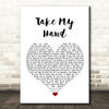 Skerryvore Take My Hand White Heart Song Lyric Wall Art Print