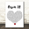 Stormzy Own It White Heart Song Lyric Wall Art Print