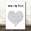 The Boo Radleys Wake Up Boo! White Heart Song Lyric Wall Art Print