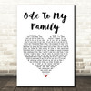 The Cranberries Ode To My Family White Heart Song Lyric Wall Art Print