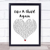 The Mission Like A Child Again White Heart Song Lyric Wall Art Print
