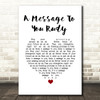The Specials A Message To You Rudy White Heart Song Lyric Wall Art Print