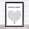 The Weeknd Blinding Lights White Heart Song Lyric Wall Art Print