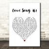 The White Buffalo Love Song #1 White Heart Song Lyric Wall Art Print