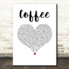 Tori Kelly Coffee White Heart Song Lyric Wall Art Print