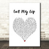 Twenty One Pilots Cut My Lip White Heart Song Lyric Wall Art Print
