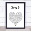 Black Label Society Scars White Heart Song Lyric Wall Art Print
