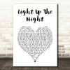 Boyzone Light Up The Night White Heart Song Lyric Wall Art Print