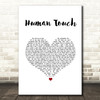 Bruce Springsteen Human Touch White Heart Song Lyric Wall Art Print