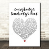 Connie Francis Everybody's Somebody's Fool White Heart Song Lyric Wall Art Print