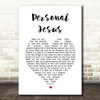 Depeche Mode Personal Jesus White Heart Song Lyric Wall Art Print