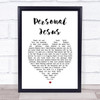 Depeche Mode Personal Jesus White Heart Song Lyric Wall Art Print