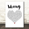 Depeche Mode Wrong White Heart Song Lyric Wall Art Print