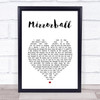 Elbow Mirrorball White Heart Song Lyric Wall Art Print