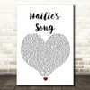 Eminem Hailie's Song White Heart Song Lyric Wall Art Print