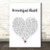 Fleetwood Mac Beautiful Child White Heart Song Lyric Wall Art Print