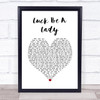 Frank Sinatra Luck Be A Lady White Heart Song Lyric Wall Art Print