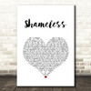 Garth Brooks Shameless White Heart Song Lyric Wall Art Print