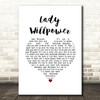 Gary Puckett & The Union Gap Lady Willpower White Heart Song Lyric Wall Art Print