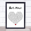 Andy Griggs She's More White Heart Song Lyric Wall Art Print