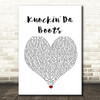 H-Town Knockin' Da Boots White Heart Song Lyric Wall Art Print