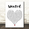 Hunter Hayes Wanted White Heart Song Lyric Wall Art Print