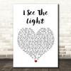Jackie Evancho I See The Light White Heart Song Lyric Wall Art Print
