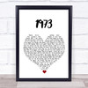 James Blunt 1973 White Heart Song Lyric Wall Art Print