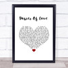 Jennifer Rush Power Of Love White Heart Song Lyric Wall Art Print