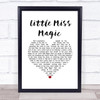 Jimmy Buffett Little Miss Magic White Heart Song Lyric Wall Art Print