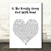 Joe Jackson Is She Really Going Out With Him White Heart Song Lyric Wall Art Print