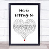 Anthony Hamilton Never Letting Go White Heart Song Lyric Wall Art Print