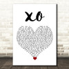 John Mayer XO White Heart Song Lyric Wall Art Print