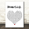 Kane Brown Homesick White Heart Song Lyric Wall Art Print