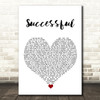 Ariana Grande Successful White Heart Song Lyric Wall Art Print