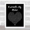 Duran Duran Friends Of Mine Black Heart Song Lyric Print