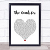 Kenny Rogers The Gambler White Heart Song Lyric Wall Art Print