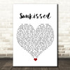 Khai Dreams Sunkissed White Heart Song Lyric Wall Art Print