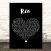 Duran Duran Rio Black Heart Song Lyric Print