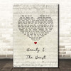 Celine Dion, Peabo Bryson Beauty & The Beast Script Heart Song Lyric Print  - SLPT9SRTHT278