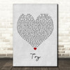 Pink Try Grey Heart Song Lyric Print  - SLPTGRTH5208
